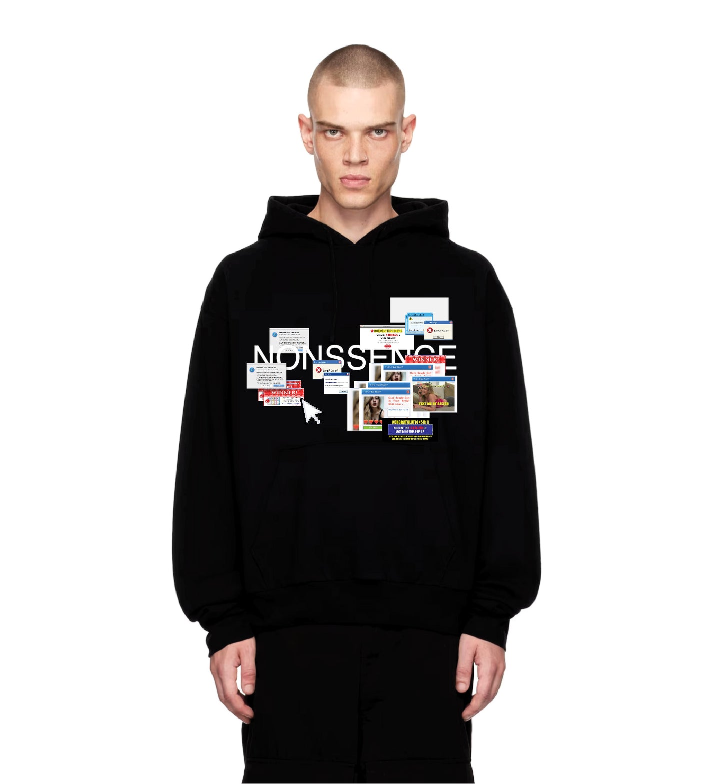 Spam Hoodie Black
