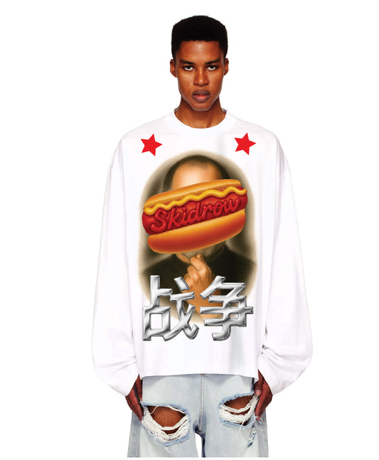 Hot Dog Longsleeve White