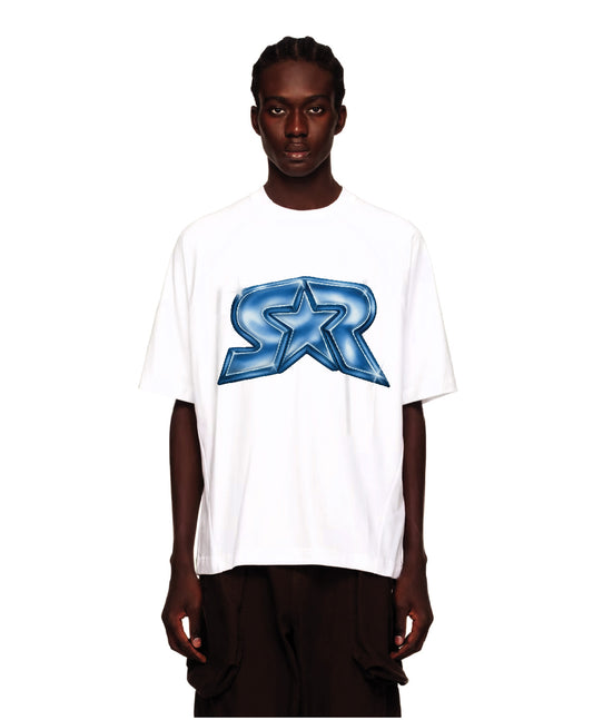 Silver Logo Tee White
