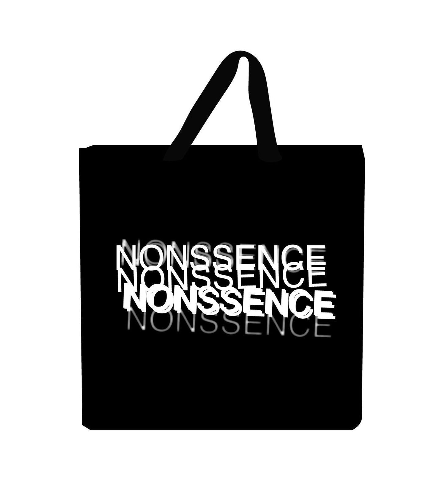 Blurred Tote Bag Black