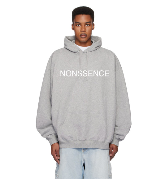 Grey Nonssence Logo Hoodie Grey